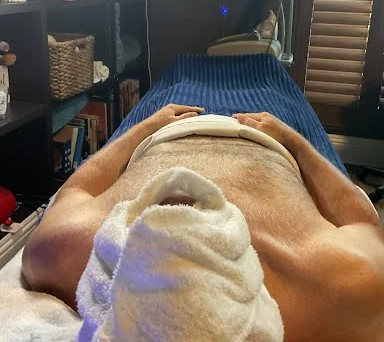 Woman receiving a professional medical facial treatment at a medspa